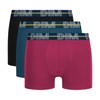 DIM Men's Boxer Shorts (Pack of 3), Black / Blue