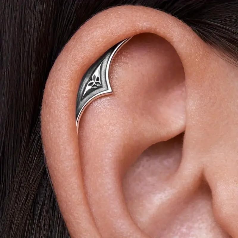 Boho Helix Earrings For Women, Gothic Punk Geometric Mandala Lotus