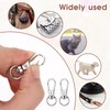 2 Pcs Silver Metal Lobster Claw Clasps Swivel Snap Hook