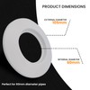 TYGERIX 1 x White Rubber Wall Cover 60 mm Flexible