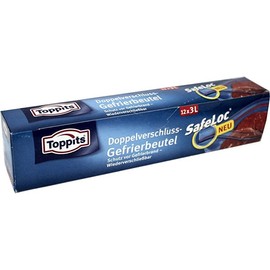 Toppits SafeLoc Double Lock Freezer Bags, 12 x 3 Litre