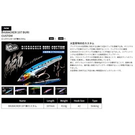 JACKALL Big Backer 107 Amberjack Custom Lure