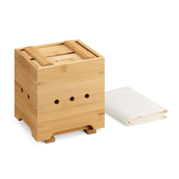 Navaris Bamboo Tofu Press - Tofu Maker Cheese Maker with