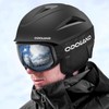 Odoland Ski Helmet with Ski Goggles for Skiing and Snowboarding,