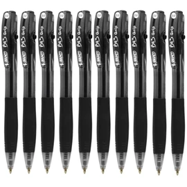 BIC BU3 Comfort Grip - Retractable Ball Pens - 10 Black