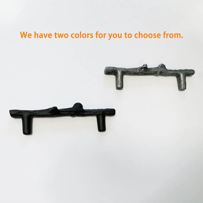 AuRiver 6 pcs Tree Branch Cabinet Handles Twig Branch Cabinet