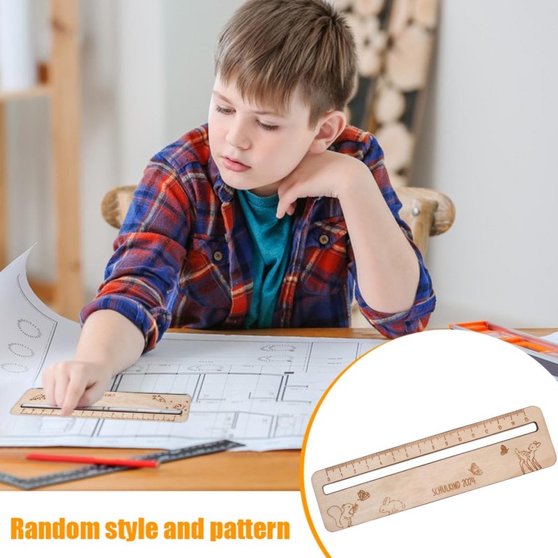 Guided Reading Strips,Wooden Reading Tracking Rulers - Measuring Ruler, Text