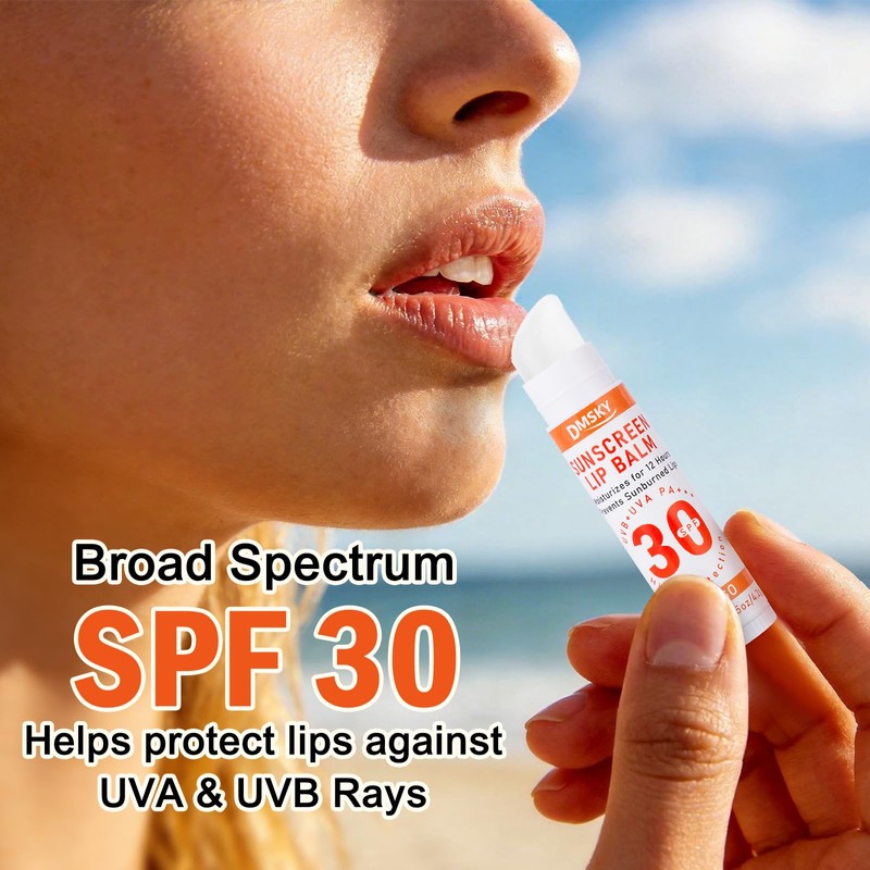 SPF 30 Sunscreen Lip Balm 40 Pack, Clear No White