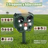 2 Pack Solar Animal Repellent Ultrasonic Animal Repeller Outdoor Cat