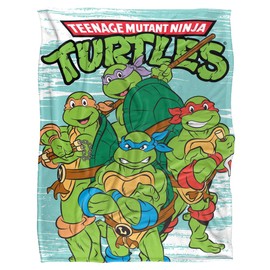 TMNT Blanket, 60"x80" TMNT Turtle Group Silky Touch Super Soft Throw Blanket