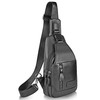 Leather Sling Bag Purse Chest Shoulder Backpack,Crossbody Bags for Men