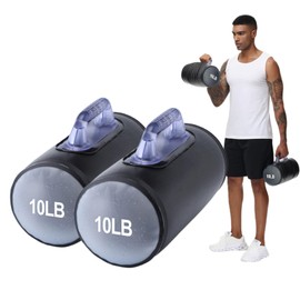 DEIRIS Water Dumbbells, Water Filled Training Weights Set, Water Weight Bag, Travel Weights, Adjustable Weights Dumbbells to 10~20 Lbs/Pair, for Strength Training, Fitness and Shaping