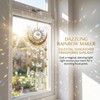 15.8 Inch Crystal Suncatchers for Windows - Sun and Moon