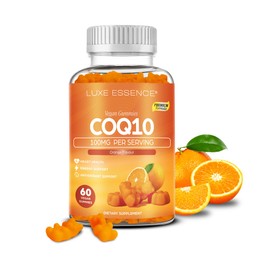 CoQ10 Gummies 100mg | Coenzyme Q10 Supplement for Heart Health & Energy Production | Antioxidant Support, Non-GMO, Vegan, Orange Flavour | 60 Gummies