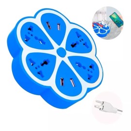 Total Supplier Multicontacto Universal 4 Puertos Usb Y Contactos  Flor