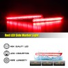 GTINTHEBOX Red Lens Full LED Bumper Reflector Lights Compatible with