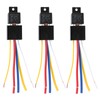 3pcs DC12V 80A LED Flasher Relay Waterproof Shockproof 5‑Pin Car