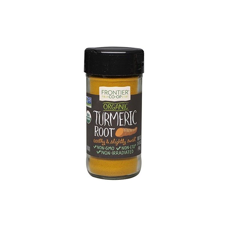 Frontier Organic Spices, Turmeric Root, 1.41 Ounce (Pack of 4)