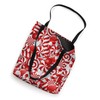 Peppermint Candy Cane Swirl Red White Christmas Candy Print Tote