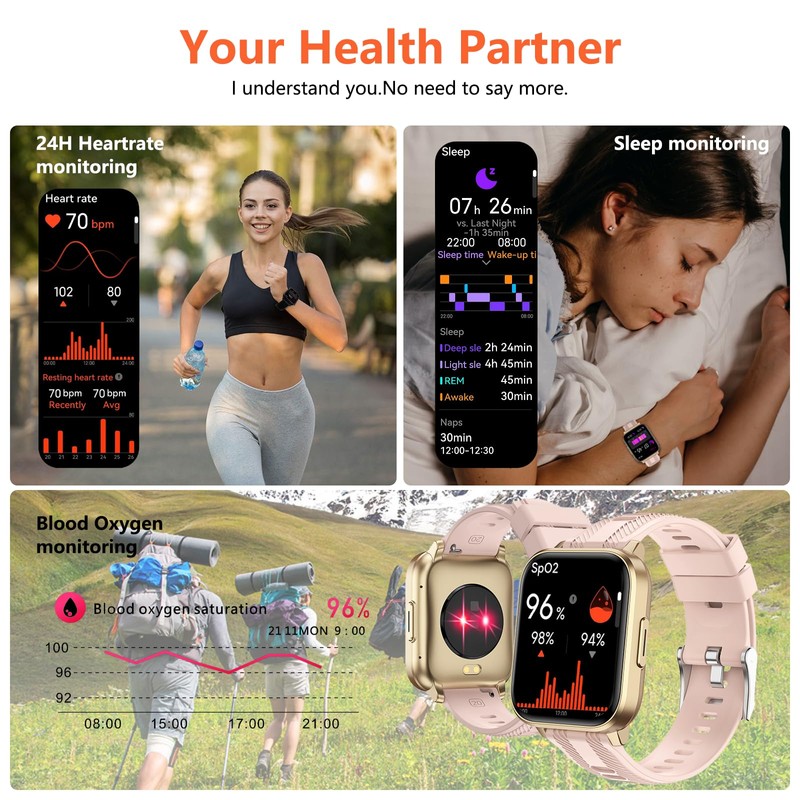 Brhgph Smart Watch with Ai Functions GPS Tracking for Android