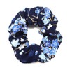 Japanese Pattern Crepe Scrunchie (Maizakura Navy)