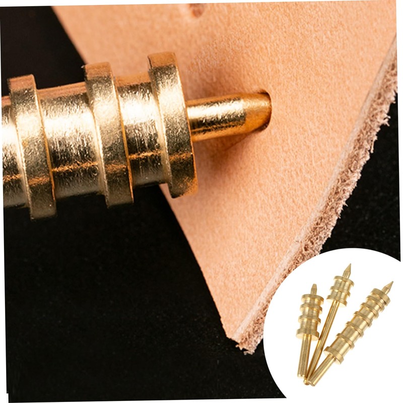 Operitacx DIY Leather Craft Kit 3pcs Copper Leather Slicker Creaser