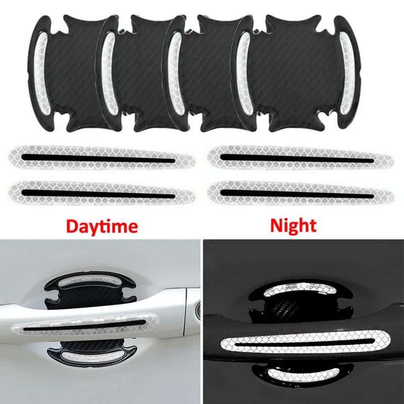 ETOPARS Pack of 8 Reflective Car Door Handle Stickers White