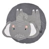 Baby Play Mat Round Cartoon Elephant Pattern Soft Cotton Decoration