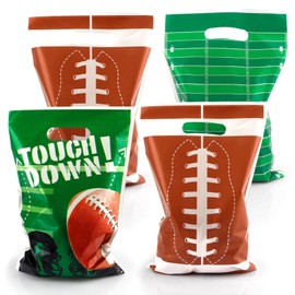 100 PCS Football Goodie Bags, Football Party Bags, Football Treat Bags, Football Birthday Party Favors for Kids Rugby Sports Theme Candy Bags Gift Bags Game Day Events Supplies Football Party Decorations