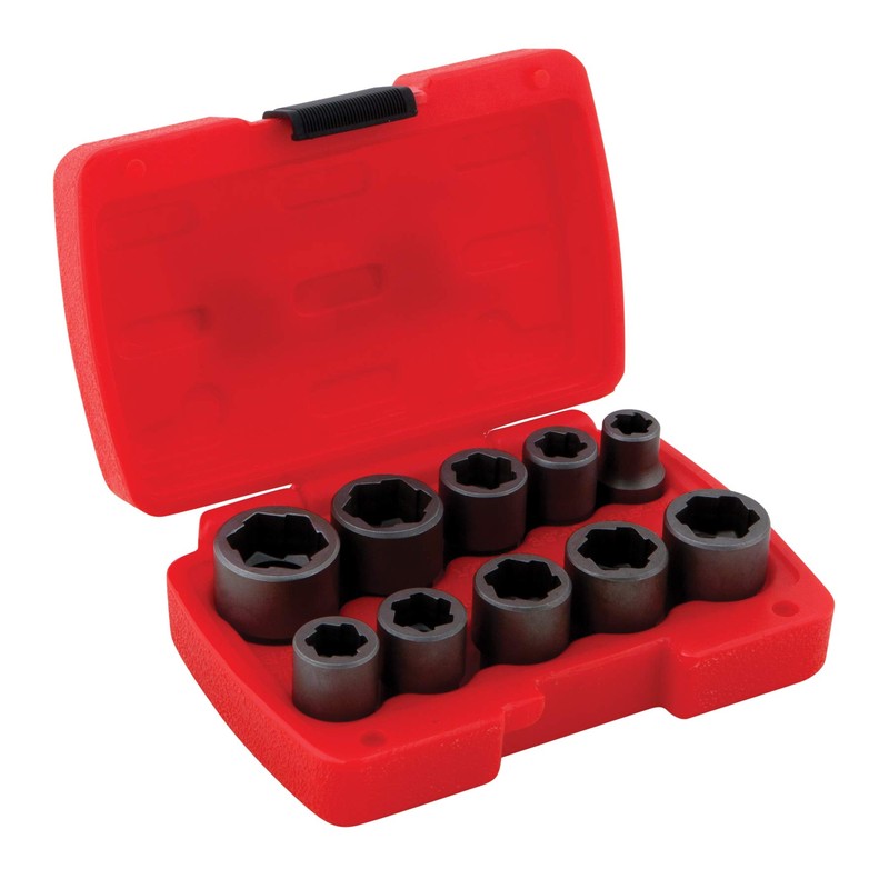 Performance Tool W38919 3/8-Inch Drive 5 Piece Bolt Extractor Set