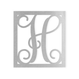 Metal Letter H, Metal Letter for House, Metal Monogram Wall Hanging, Large Metal Letters, Cursive Metal Letter