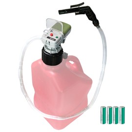 [LITE DELIGHT] Transfer Pump w/Auto-Stop Overfill Protection for Fuel, Water & More, 2.4 GPM, AA Battery Included, Ergonomic Nozzle, Universal & VP Racing Can Adapters, 51” Hose, PLUS a Manual Siphon