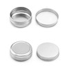 QWORK Pack of 30 Aluminium Cream Containers with Lids, Round