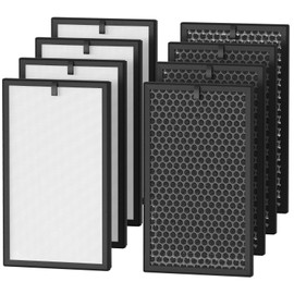 FMDZFL AP400 Replacement Filter Compatible with SIESEAN AP400 Air Purifier, 8 Pack with 4 H13 True HEPA Filters and 4 Activated Carbon Filters