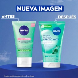 NIVEA Gel Limpiador Facial y Purificante Efecto Mate (150 ml) - Enriquecido con Algas Marinas, Ideal para Piel Mixta y Grasa                          