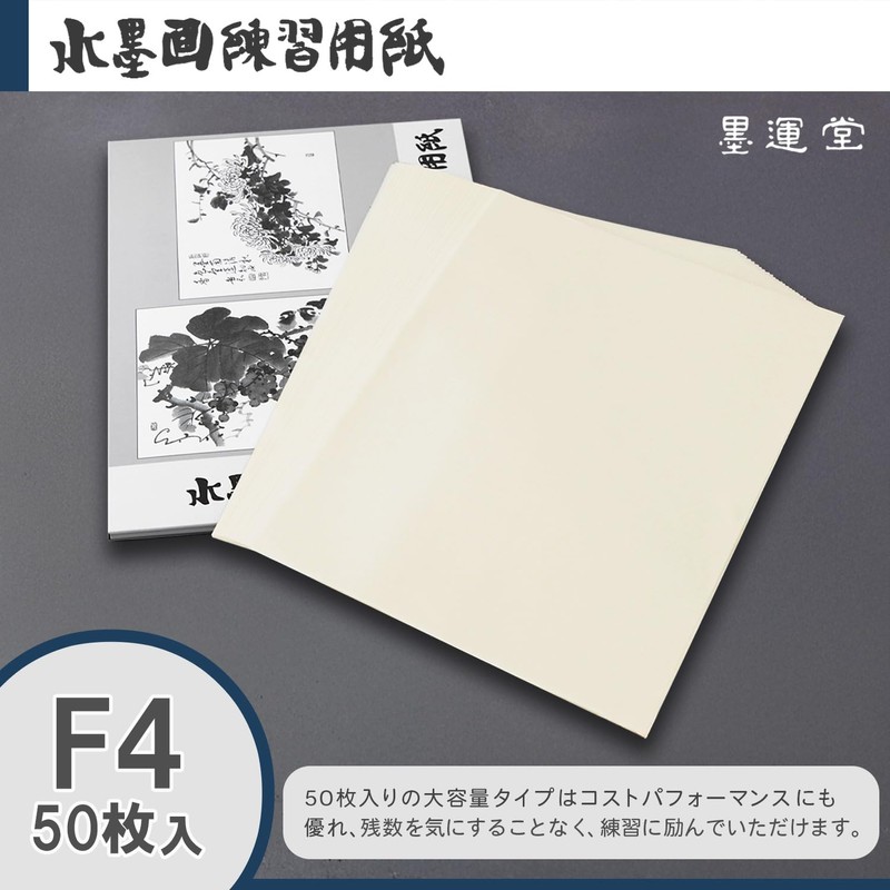Sumikundo 24628 Washi Ink Painting Practice Paper F4, 50 Sheets
