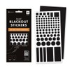 SleepBetterCo Blackout Stickers - 100 pcs, Light Blocking & Dimming