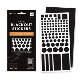 SleepBetterCo Blackout Stickers - 100 pcs, Light Blocking & Dimming Options, Various Sizes