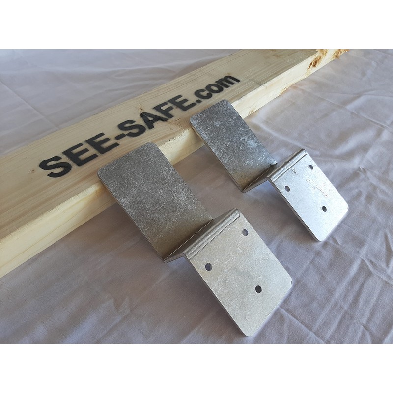 SEE-SAFE Drop Open Bar Security Barn Door Lock Brackets Fits