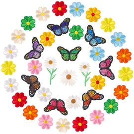 Pack of 39 iron-on patches, appliqués for sewing, iron-on stickers, iron-on stickers, patches for children, for hat, jeans, clothing, backpacks, DIY accessories