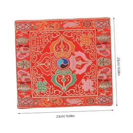 Kisangel Buddha Sound Bowl Dual Layer Cushion Pad Unique Creative Singing Bowl Mat for Meditation Lightweight Design with Patterns for Buddhist Practices and Spiritual Decor