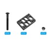 PATIKIL Skateboard Riser Pads Screws Set, 2 Pack 12mm Angle