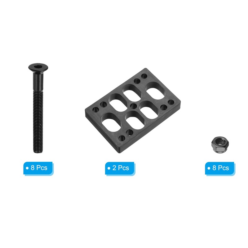 PATIKIL Skateboard Riser Pads Screws Set, 2 Pack 12mm Angle