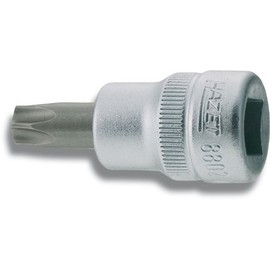 HAZET Torx Bit Socket 8802-T20 Double Side Width: 0.3 inches (3.86 mm) x Insertion Angle: 0.37 inches (9.5 mm) x Total Length: 1.7 inches (43.5 mm) 1 piece