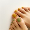 Itemshop Mix Pedi Tip Set, 1 Piece, Matte Peel Cork / 잇템샵 믹스 페디팁 세트, 1개, 무광피코크