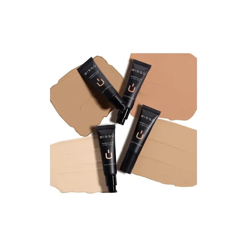 Maquillaje Liquido Alta Cobertura Bissú Tonos 11 Te Amachiatto