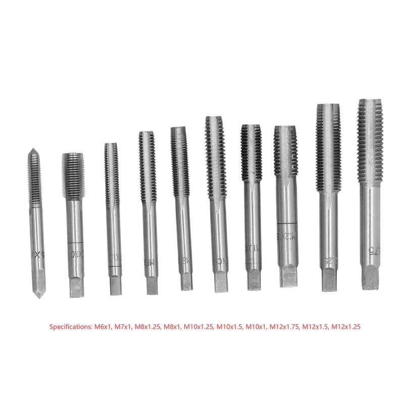 Hand Tap Set HSS Screw Thread Cutter Tapping Bit Manual