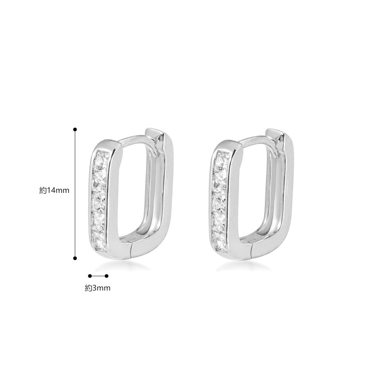 Free Bird Hoop Earrings, Popular 925 Silver, Hypoallergenic, Women's, Silver