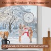 Dunuo 4" Brass Outdoor Thermometer, Indoor Thermometer for Room –