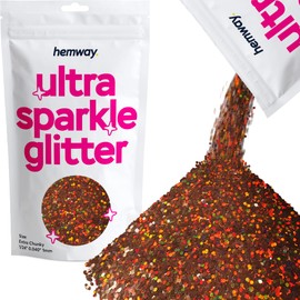 Hemway Extra-Chunky Glitter 100 g 3.5 oz Cosmetic Safe 1 mm Bronze Holographic